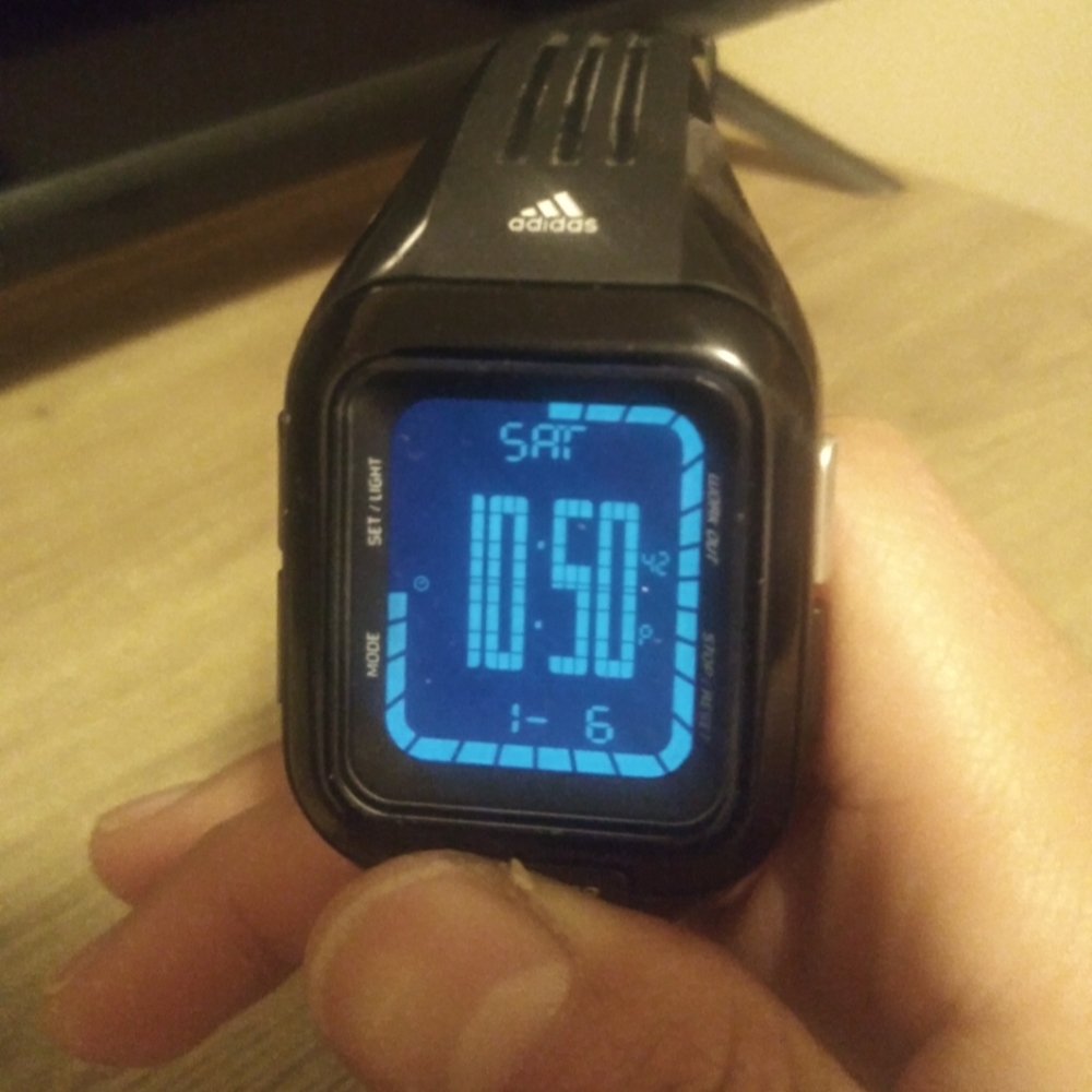 Black Adidas Sports Watch For Sale
